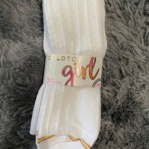 White knee high socks